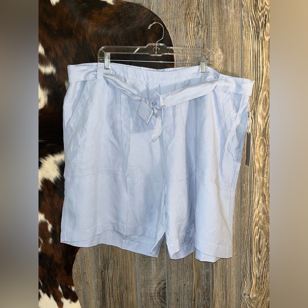 Soft Surroundings new with tags size 3X straight leg pull on chambray shorts